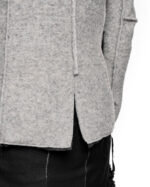 Wool Reversed Raw Blazer Jacket