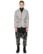 Wool Reversed Raw Blazer Jacket