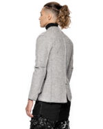 Wool Reversed Raw Blazer Jacket