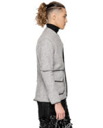 Wool Reversed Raw Blazer Jacket
