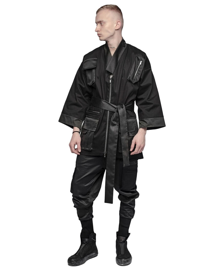 Cargo Utility Crop Kimono Jacket