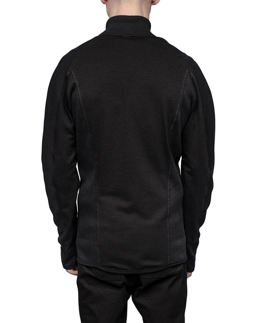 Quark Segment Rib Knit Zip Sweatshirt