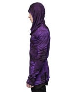 Segment Dyed Violet Hooded Top
