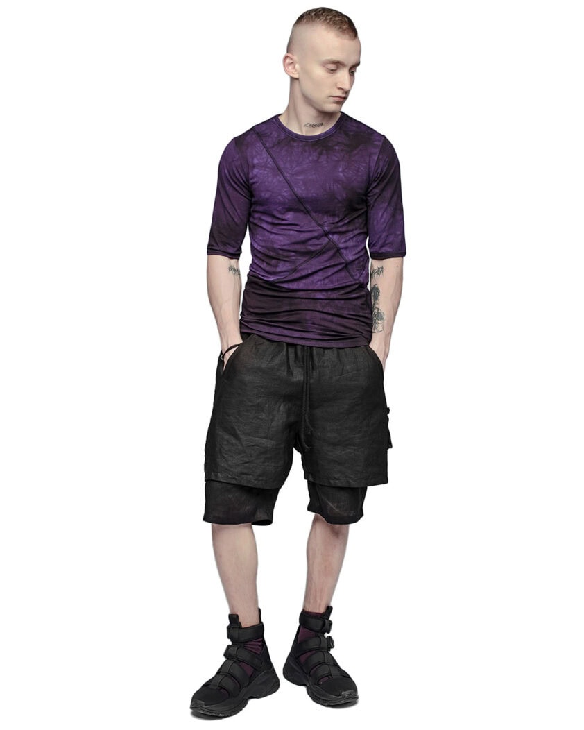Segment Dyed Violet T-shirt