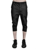 BLACK SHIFTED BIKER SHORTS