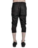 BLACK SHIFTED BIKER SHORTS