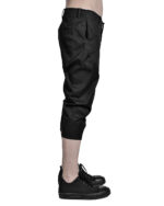 BLACK SHIFTED BIKER SHORTS