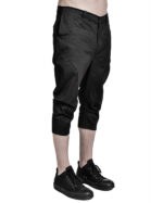 BLACK SHIFTED BIKER SHORTS
