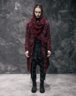 Phase Fiber Bond Red Hooded Cardigan