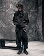 Velvet Fiber Bond Wide Crop Pants