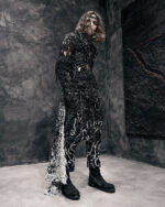 Aeriform Black Grey Triangular Scarf