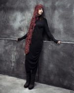 Phase Fiber Bond Red and Black Scarf