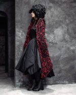 Phase Fiber Bond Red Hooded Cardigan