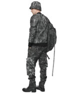 Crushed Object Coated Cargo Pants