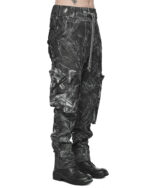 Crushed Object Coated Cargo Pants