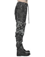 Crushed Object Coated Cargo Pants