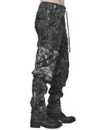 Crushed Object Coated Cargo Pants