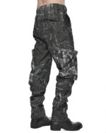 Crushed Object Coated Cargo Pants
