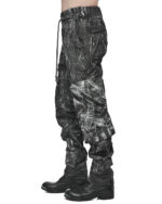 Crushed Object Coated Cargo Pants
