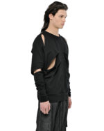 Division Rib Cut Long Sleeve Top