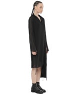 Asymmetric Draped Collar Dress