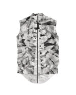 Standing Collar Sleeveless Object Dyed Shirt