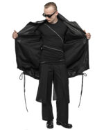 Construct High Collar Hood Vegan Parka