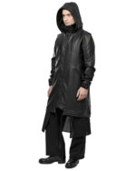 Construct High Collar Hood Vegan Parka