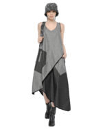 Contrast Segment Layered Dress