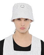 Crushed Tech White Bucket Hat