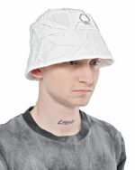 Crushed Tech White Bucket Hat