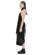 Deconstruct Collar Open Back Dress
