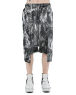 Layered Paneled Object Coated Shorts