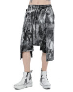Layered Paneled Object Coated Shorts