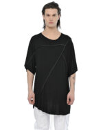 Loose Asymmetric Panel T-shirt