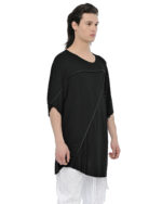 Loose Asymmetric Panel T-shirt