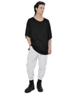Loose Asymmetric Panel T-shirt
