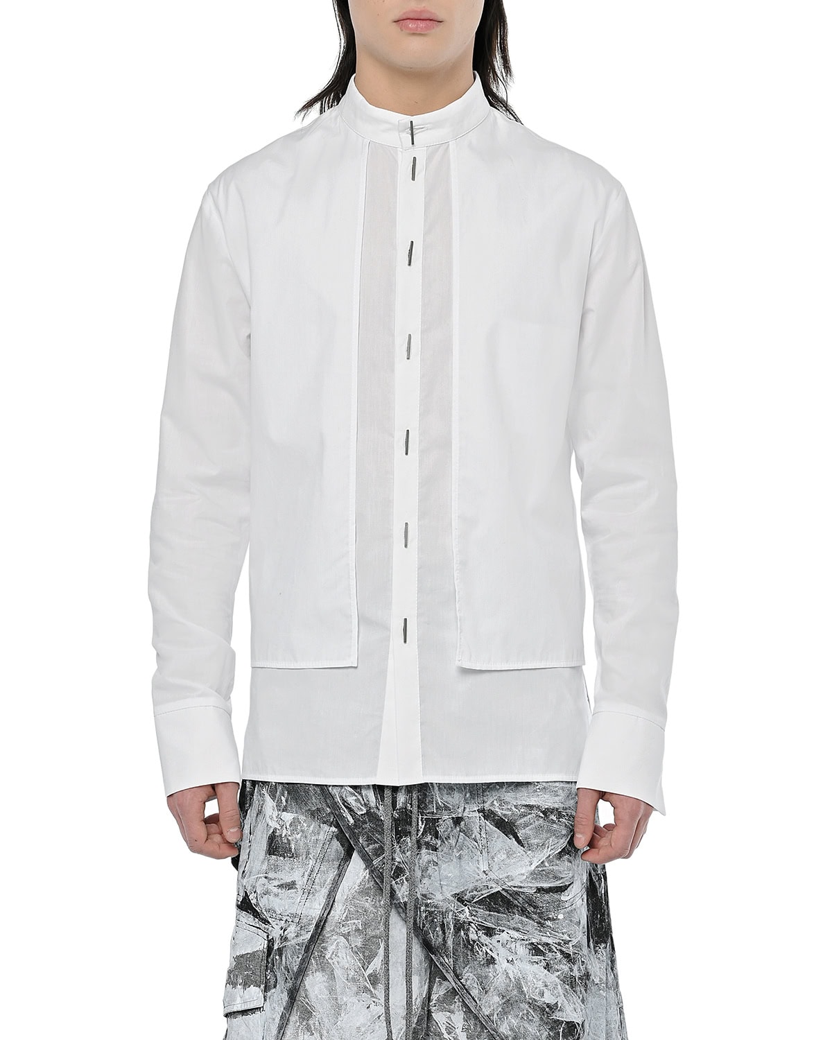 Stage Standing Collar Linear Shirt