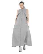 Trigon Layered Linen Dress