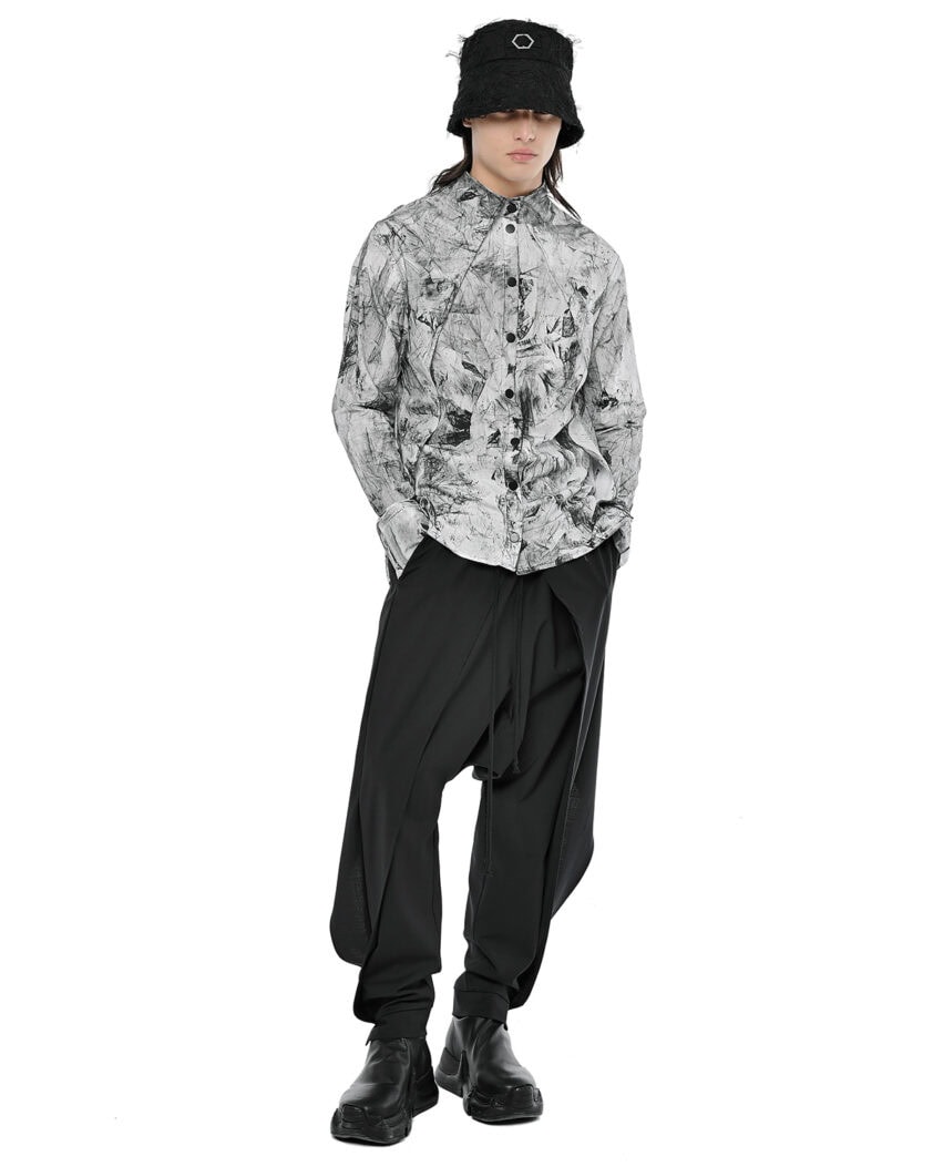 Trigon Layered Object Coated Shirt