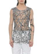 Web Bonded Contrast Sleeveless Top