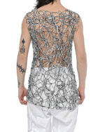 Web Bonded Contrast Sleeveless Top