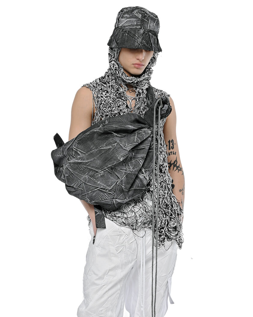 Web Bonded Contrast Sleeveless Top