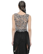 Web Fiber Bond Contrast Crop Top