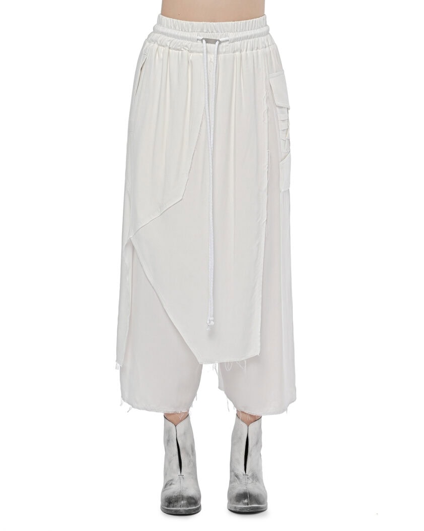 Wide Layered Crushed Crop Pants