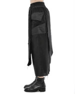 Wide Layered Crushed Crop Pants