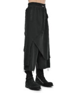 Wide Layered Crushed Cropped Pants