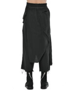 Wide Layered Crushed Cropped Pants