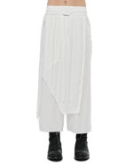 Wide Layered Crushed Cropped Pants