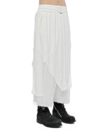 Wide Layered Crushed Cropped Pants